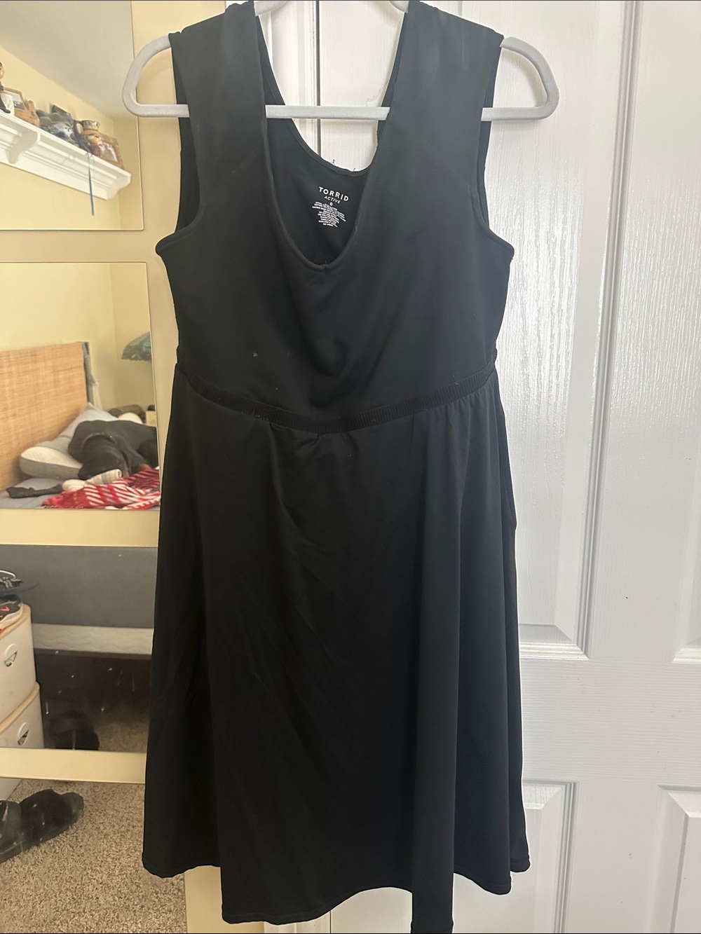 TORRID Black Sleeveless Midi Fit-and-Flare Dress | Size 0